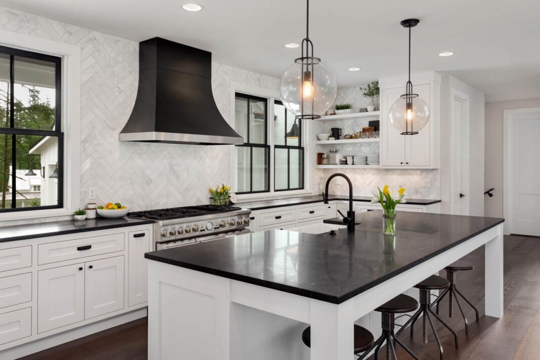 Youth Mental Health in the Digital Age beautiful,kitchen,in,new,luxury,home.,features,black,counters,and
